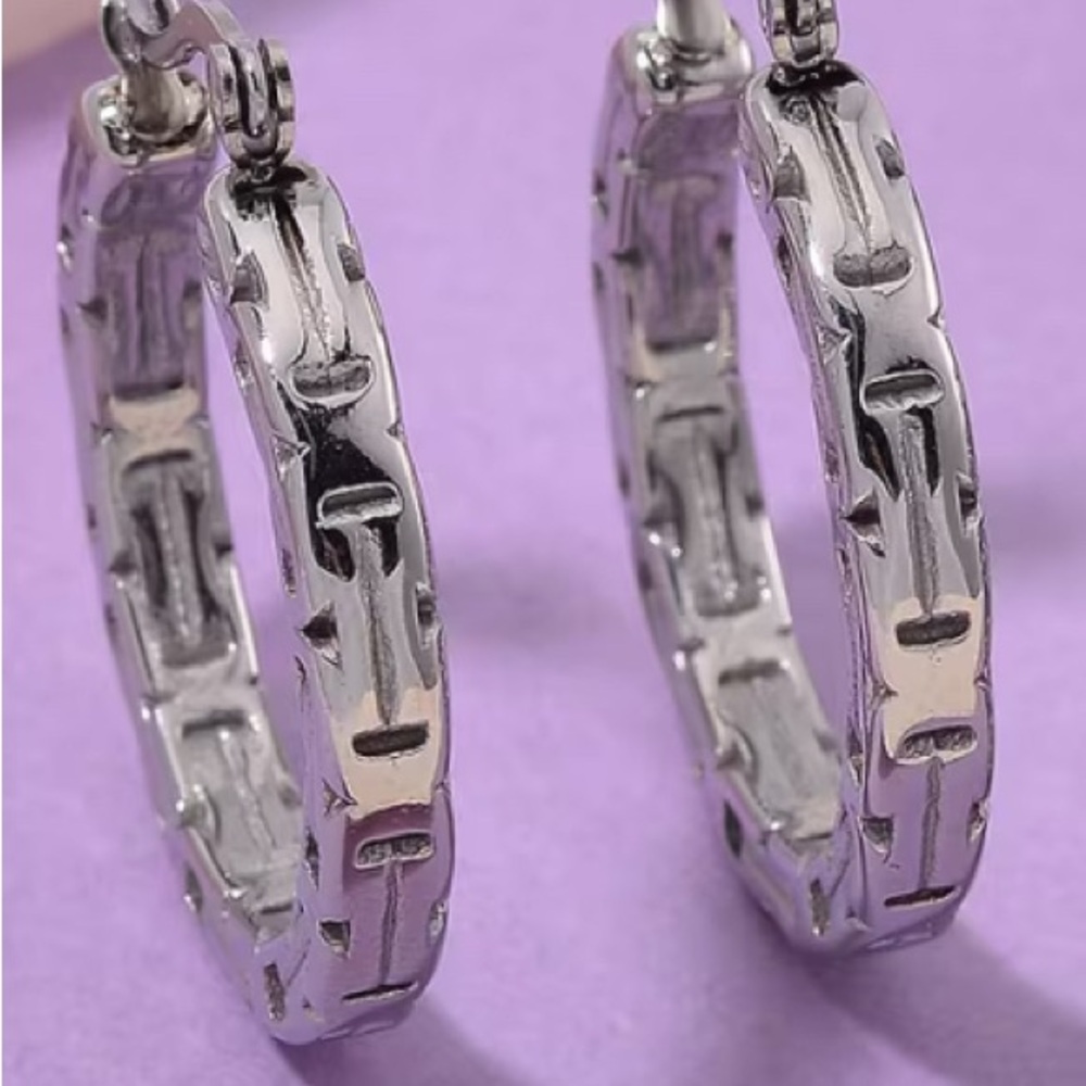 Elegant Silver Hoop Earrings